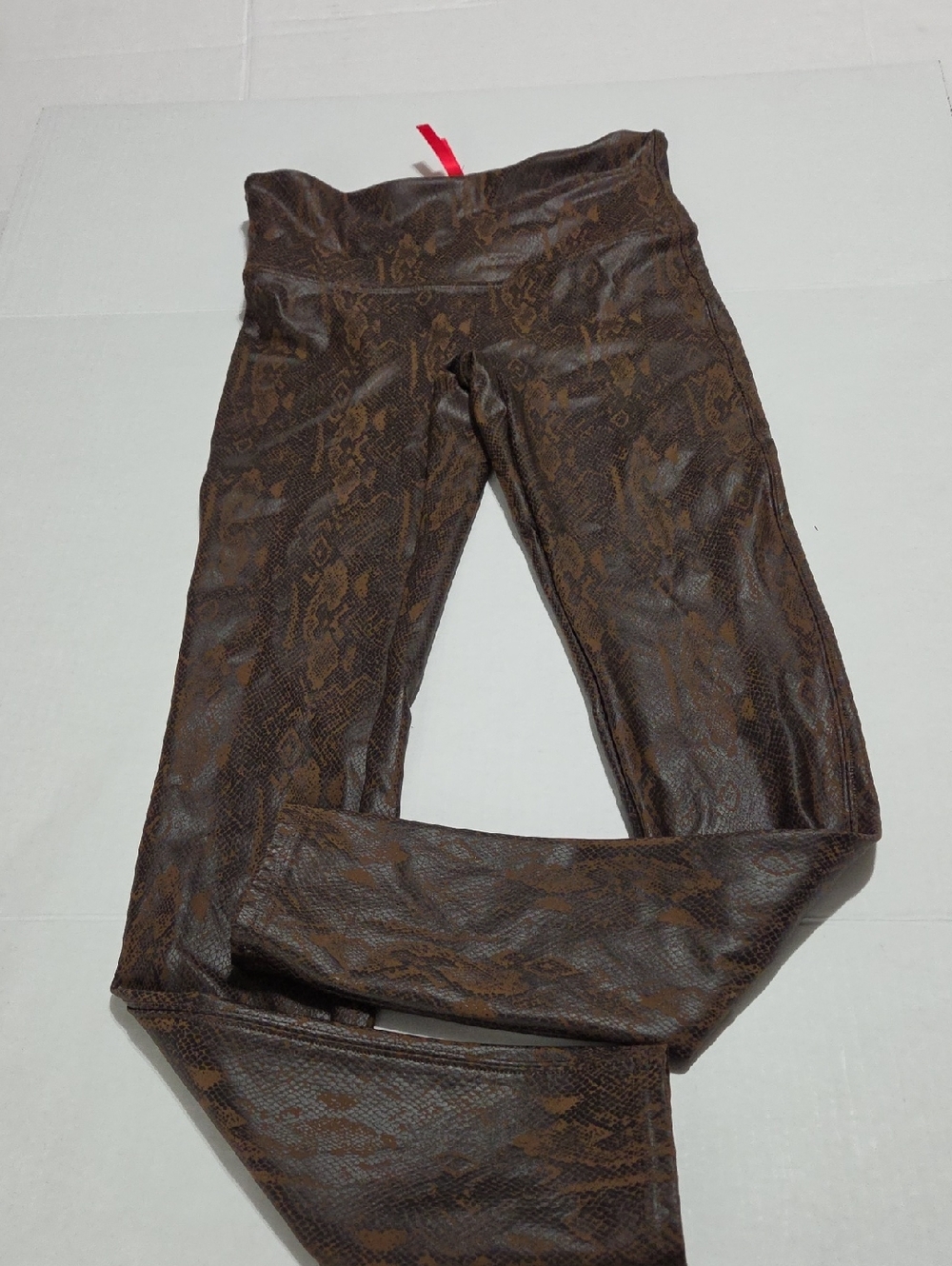 SPANX Brown Snake-Print High-Waist Leggings